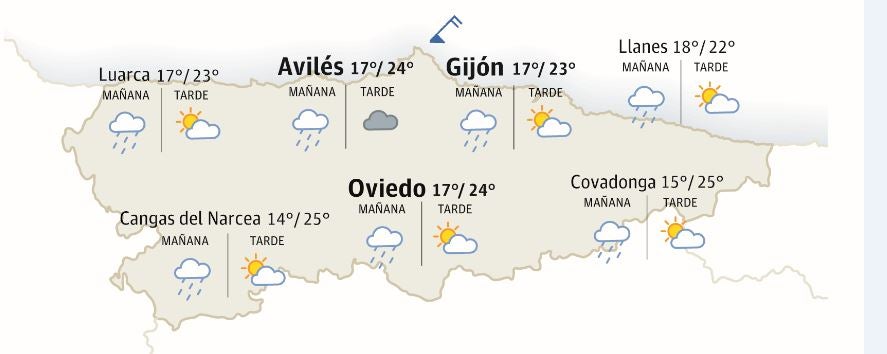 El tiempo en Asturias para este martes, 27 de junio de 2023