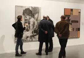 Exposición de obras de la Colección Cajastur en el Museo Barjola de Gijón.