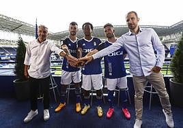 Presentación de los nuevos fichajes del Real Oviedo.