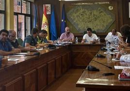 Reunión de constitución del Cecopal, ayer, en el Ayuntamiento.