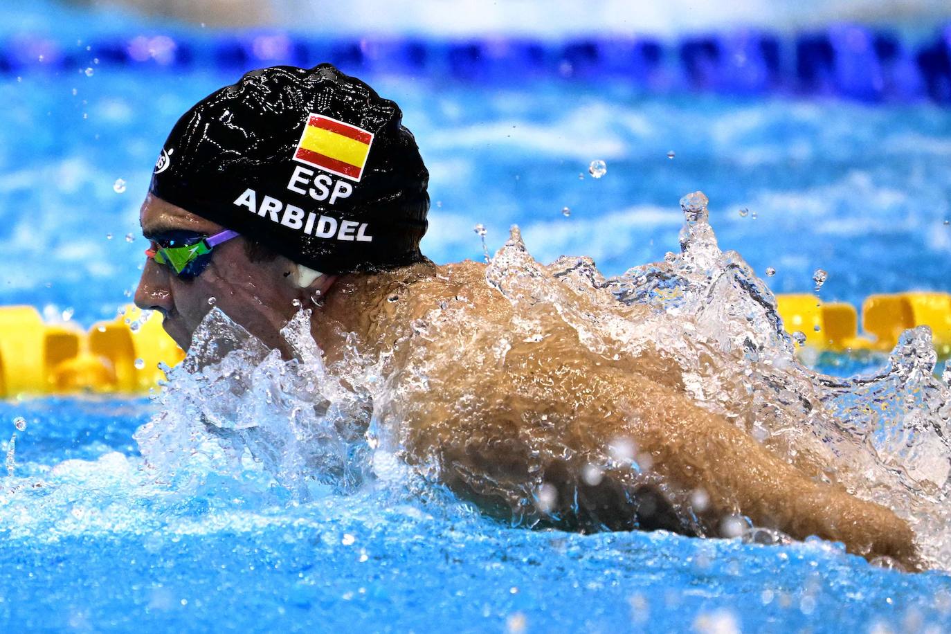 El récord de natación del asturiano Arbidel González, en imágenes