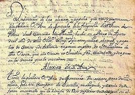 Fragmento del Libro de la Cofradía de Santa Ana de Montarés, de 1718 que el cronista oficial de Cudillero dona al Arzobispado.