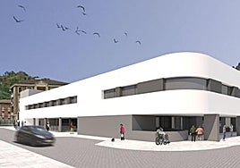 Recreación del futuro centro de salud de Pola de Lena.