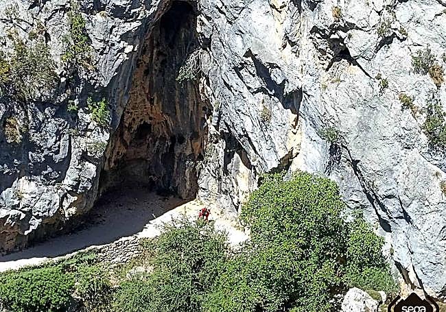 Imagen del rescate en Cabrales.