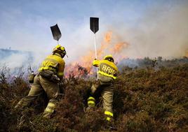 Incendio en Tineo el pasado mes de marzo.