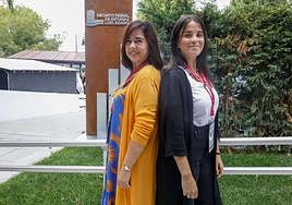 Guadalupe Moral y María Obaya, en las oficinas de la Cámara de Comercio del recinto ferial.