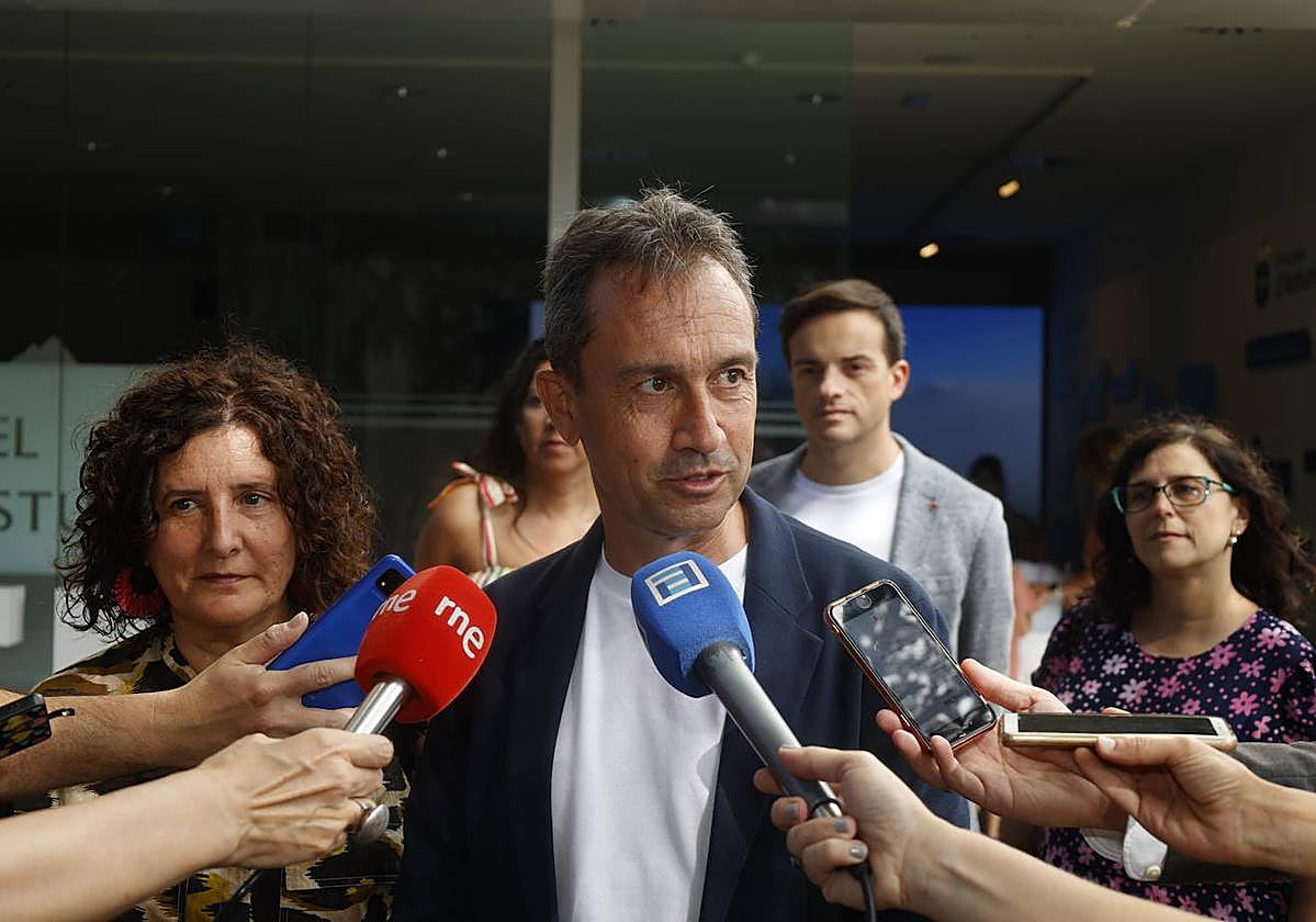 Ovidio Zapico, esta mañana en la Feria.