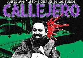 Cartel del festival Callejero en el que aparece Santiago Abascal con un tiro en la nuca.