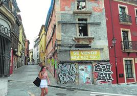 Edificio en Cimavilla, en Gijón, donde se ubicaba el antiguo Escocia.