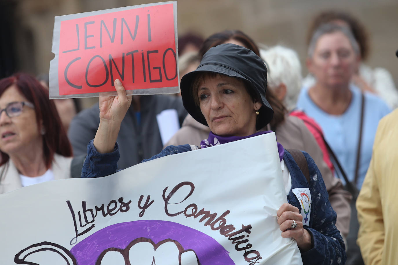 Concentración en Gijón contra la actitud de Rubiales