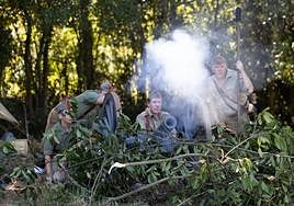 Participantes en la recreación el verano pasado.