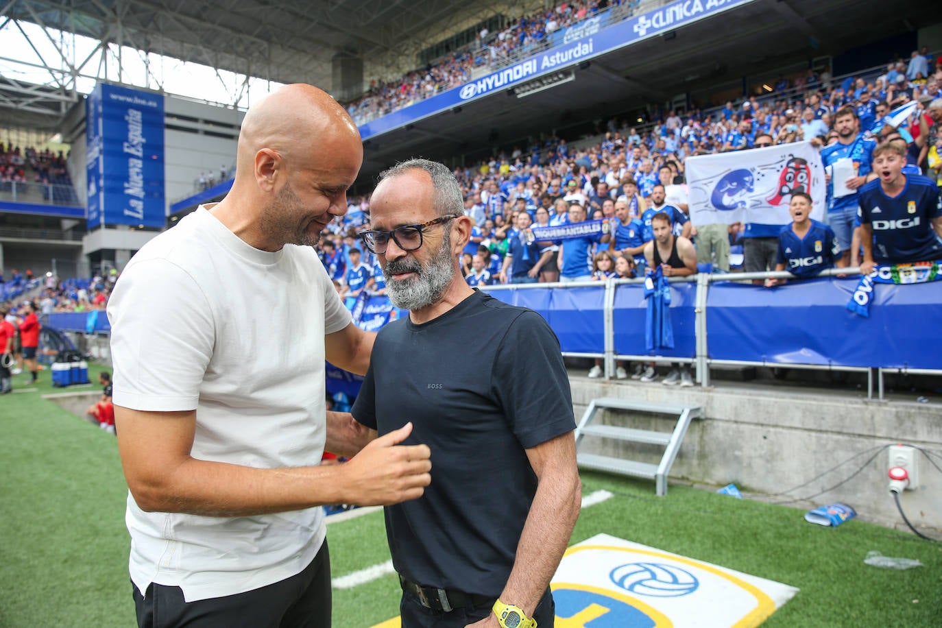 El partido entre el Oviedo y el Sporting, en imágenes