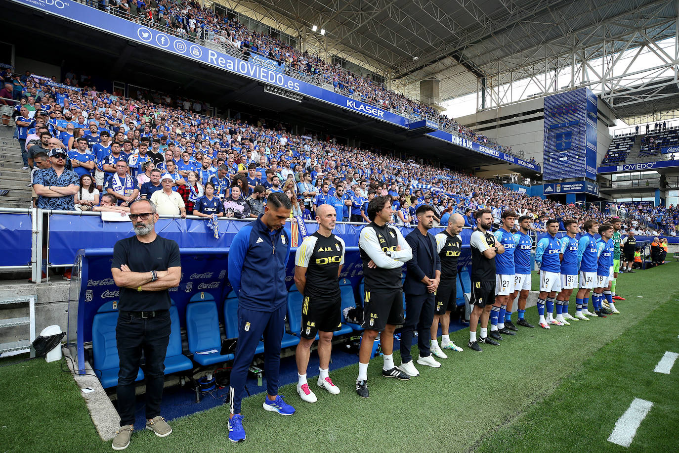 El partido entre el Oviedo y el Sporting, en imágenes