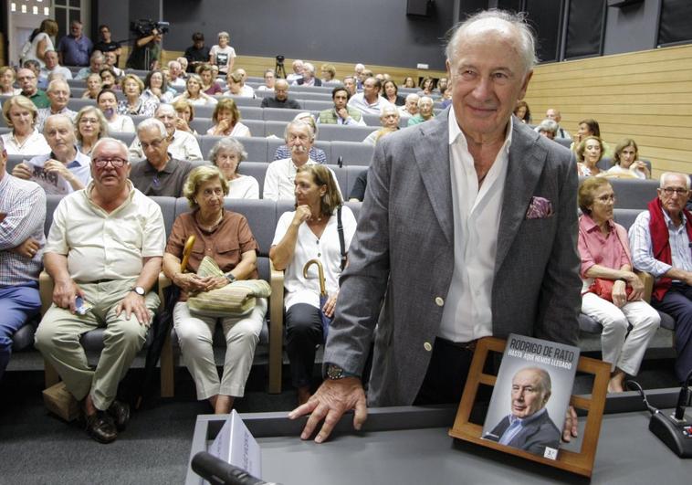 Rodrigo Rato, en la presentación de su libro en Gijón.