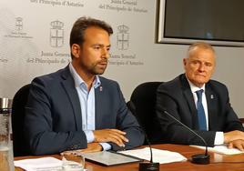 Álvaro Queipo y Diego Canga, en rueda de prensa.