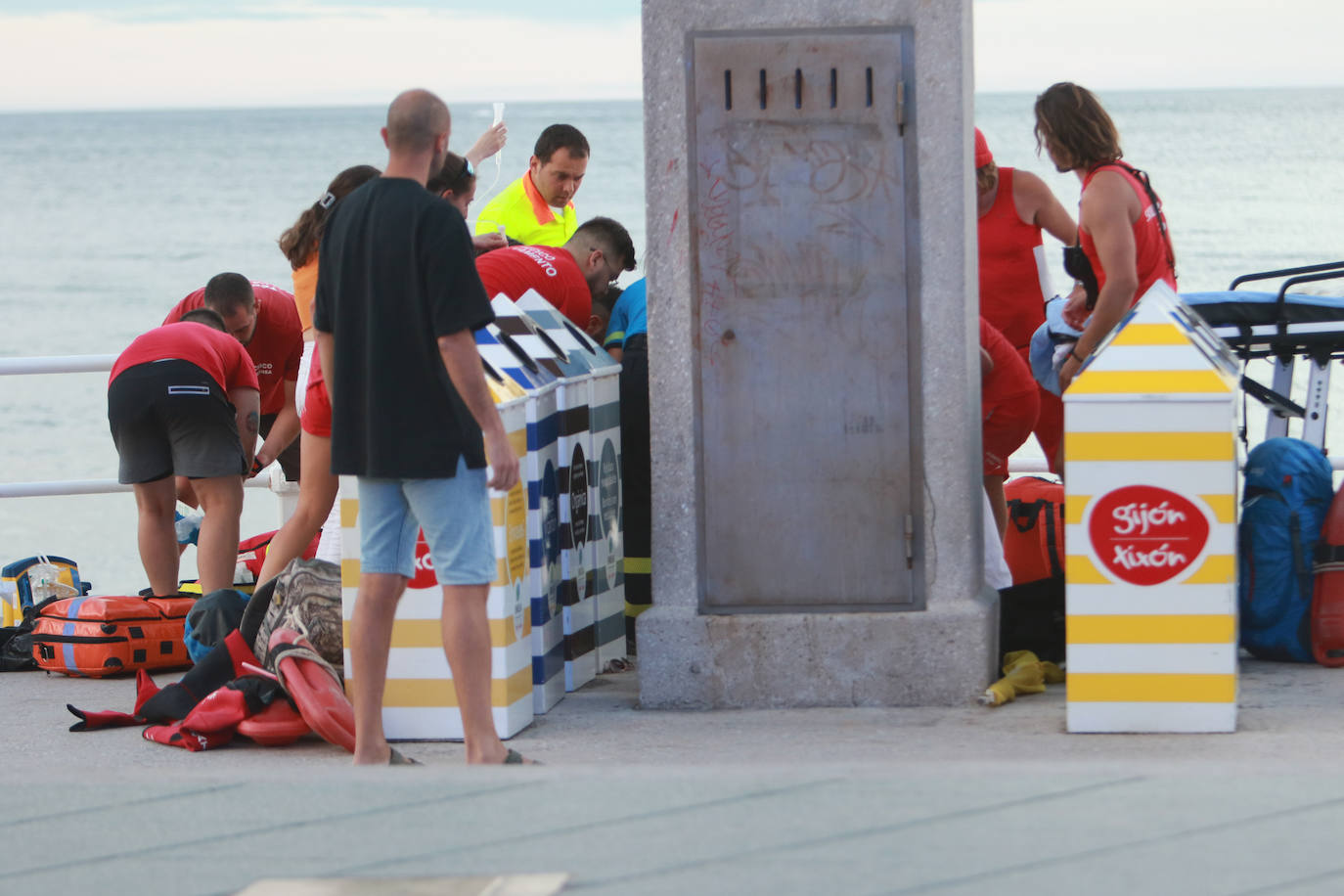 Amplio despliegue en La Escalerona para reanimar a un bebé