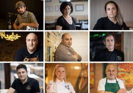 Los cocineros de los nueve exclusivos restaurantes de Asturias seleccionados por 'Mesas Yantar'.