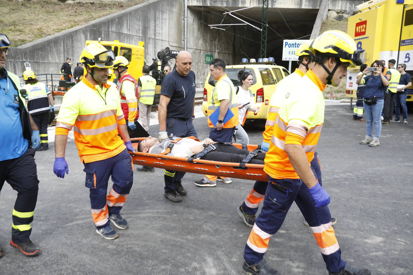 Un descarrilamiento y el rescate de quince heridos: así fue el último simulacro