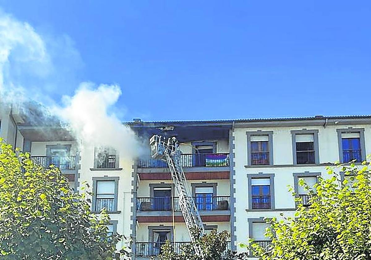 La columna de humo era claramente visible.