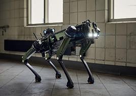 Modelo de robot cuadrúpedo como el que se ensamblará en Asturias.