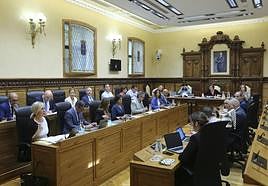 Un momento del pleno municipal.