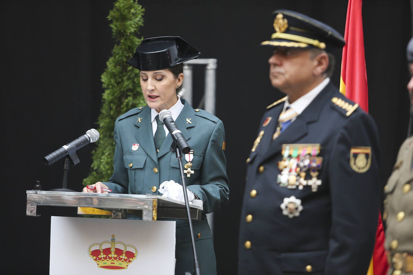 Honores y reconocimientos en Gijón por la patrona de la Guardia Civil