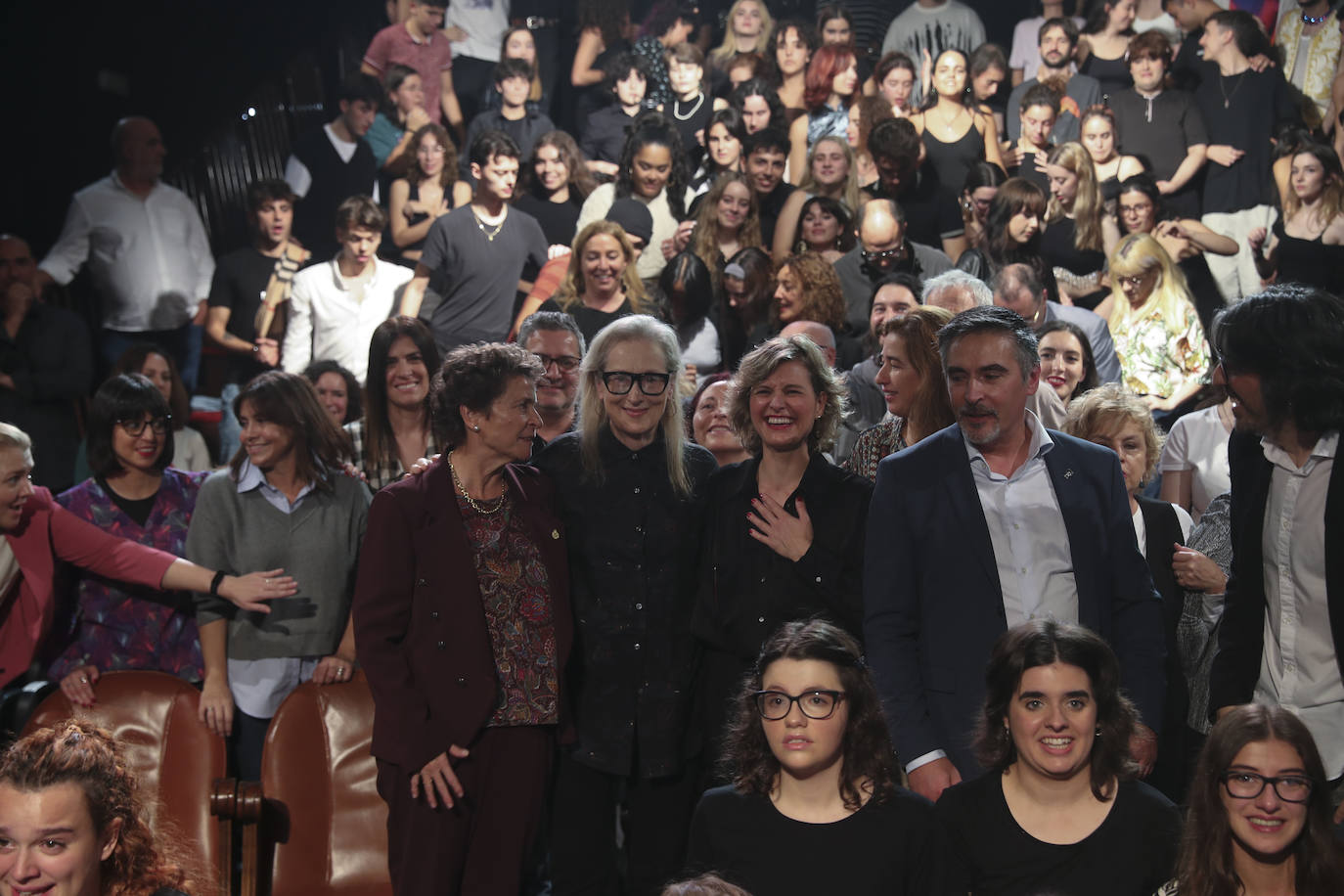 Emociones a flor de piel en el encuentro de Meryl Streep con alumnos de Arte Dramático