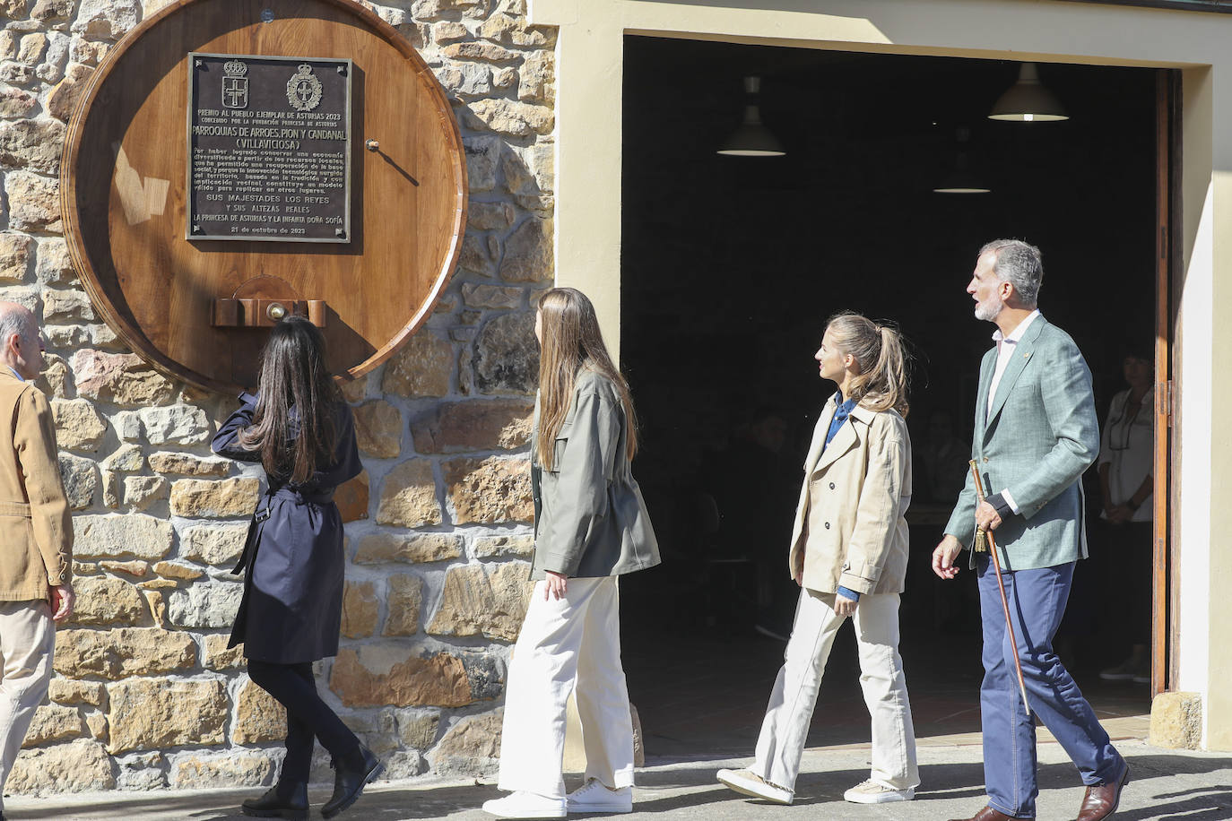 La Familia Real, en Arroes, Peón y Candanal para la entrega del Premio a Pueblo Ejemplar 2023