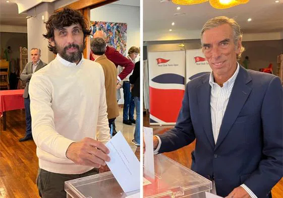 Tito Cueto-Felgueroso y Alejandro García, candidatos a la presidencia del club de Tenis, ejercen el derecho al voto