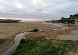 Imagen de la playa de Bañugues, adonde llegan los vertidos.