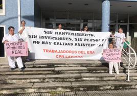 Trabajadoras del ERA de Laviana.