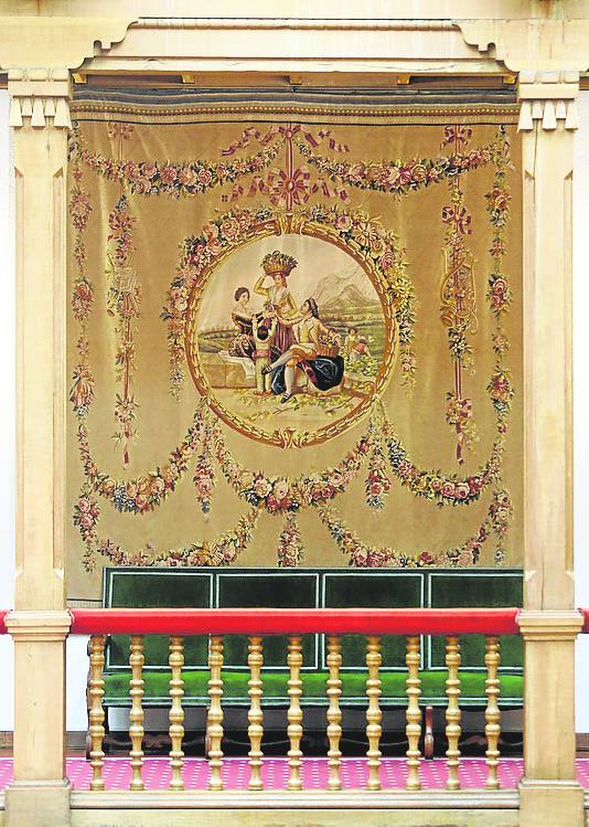 Tapiz con escena de cartón de Goya.