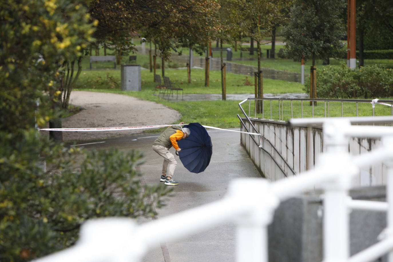 Las fuertes rachas de viento dejan destrozos por toda Asturias: las imágenes del temporal