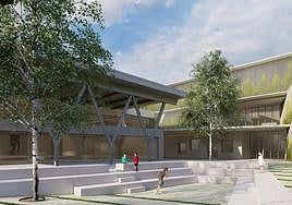 Plaza interior donde se podrán organizar reuniones.