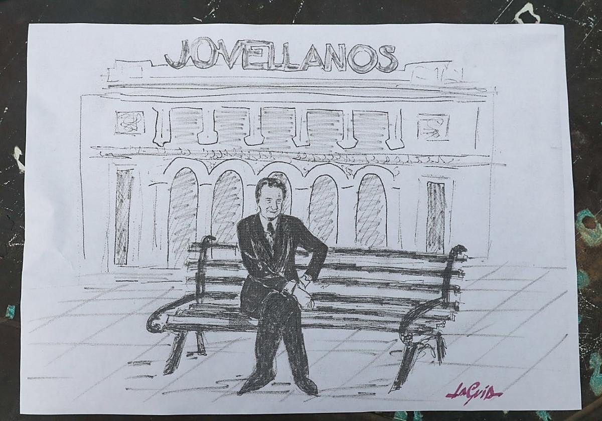 Boceto de la escultura para Arturo Fernández en Begoña.