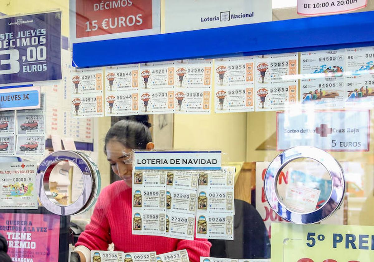 Una administración de Lotería de Navidad.