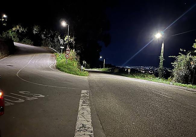 Carretera donde se produjo el accidente mortal.