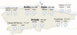 El tiempo que hará en Asturias este lunes 20 de noviembre