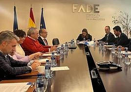 Reunión del consejo ejecutivo de la Federación Asturiana de Empresarios, este jueves, en Oviedo.