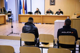 El condenado, durante el juicio en la Audiencia.