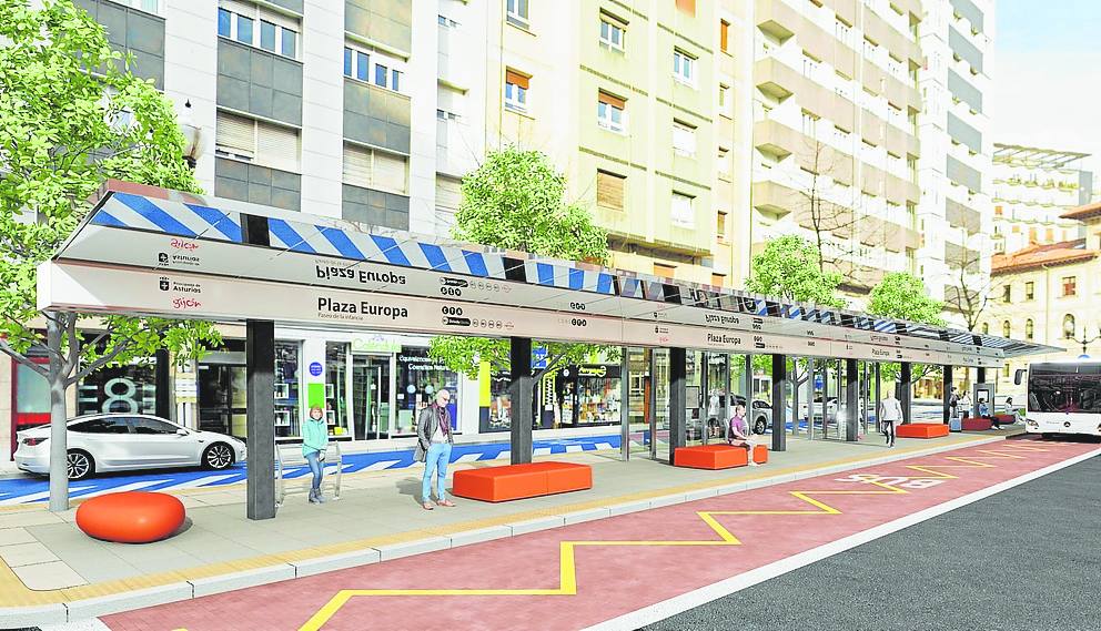 La mediana del Paseo de la Infancia tendrá una parada para autobuses interurbanos. e. c.