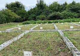 Parcelas experimentales del Botánico con una diferencia de un mes.