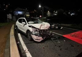 Los dos coches implicados en el accidente mortal en Pontevedra.