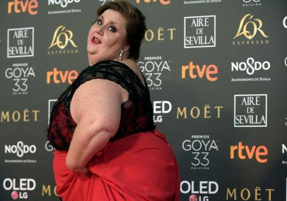 Itziar Castro, en la alfombra roja de la gala de los Goya de 2019.