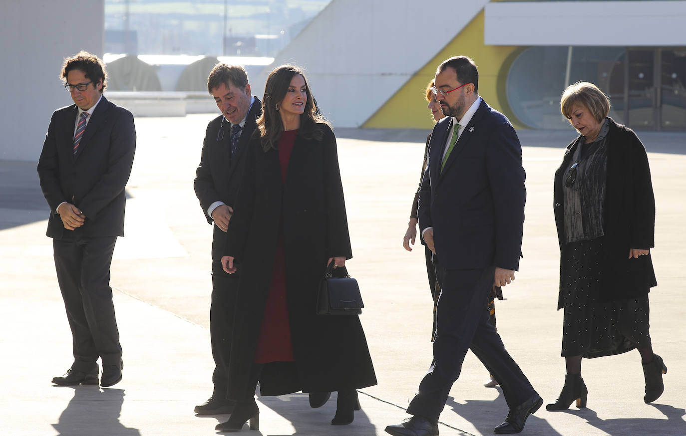 Las imágenes de la Reina en el Centro Niemeyer de Avilés