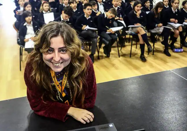 Aida García en un momento de la explicación.