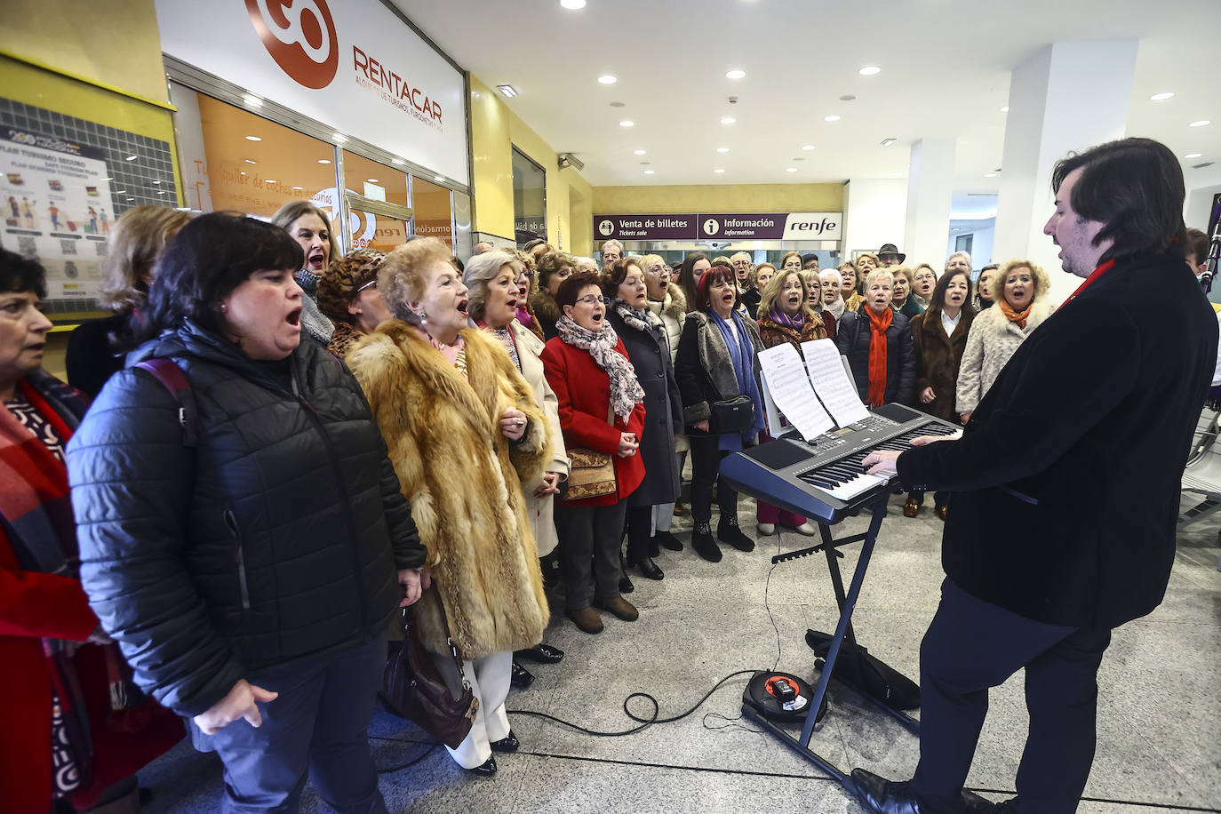 El viaje de la Santina en tren el día de Navidad