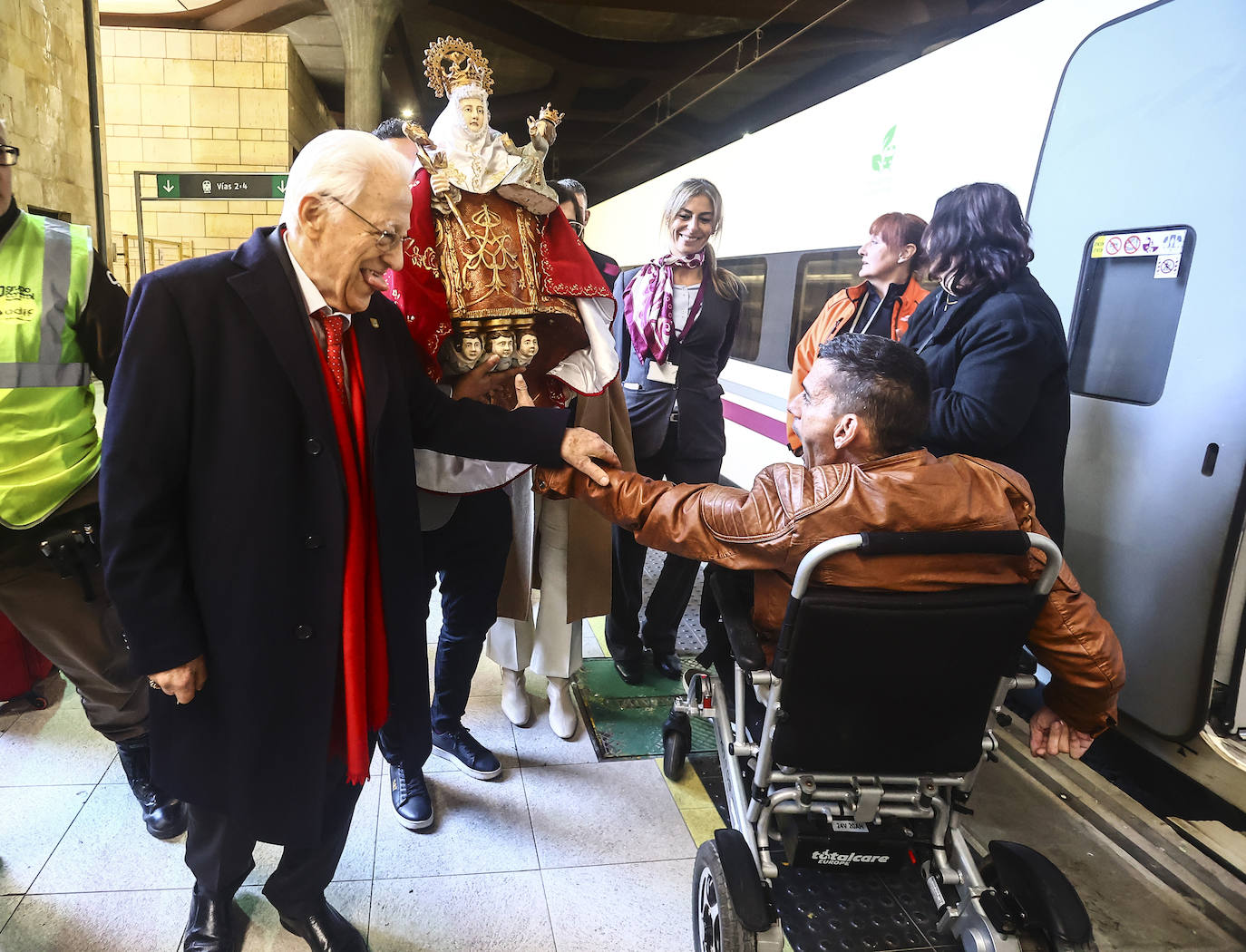 El viaje de la Santina en tren el día de Navidad