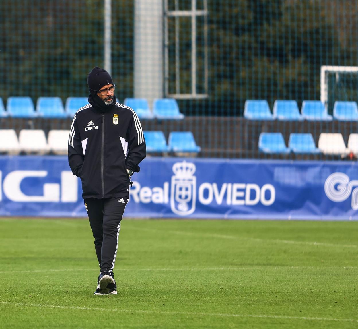 Álvaro Cervera, entrenador del Real Oviedo. 