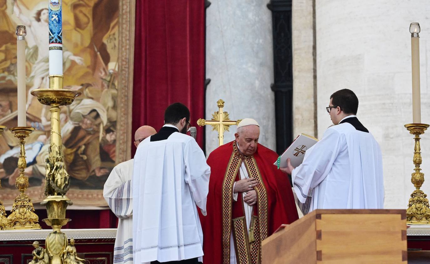 Francisco, durante la misa. 